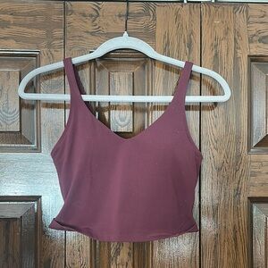 Lululemon Athletica Red Fitted Crop Tank Top Sleeveless